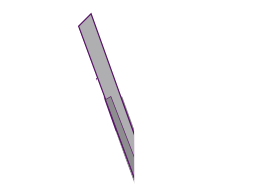 AFIMEC parte derecha de logo en forma de cuchilla de guillotina. Especialistas en afilado e imprenta en Granada